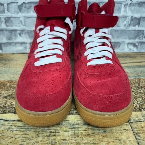 Nike Air Force 1 '07 LV8 High Gym Red Gum 806403-601 Mens Size 11.5 Rare 2017 - Picture 3 of 9